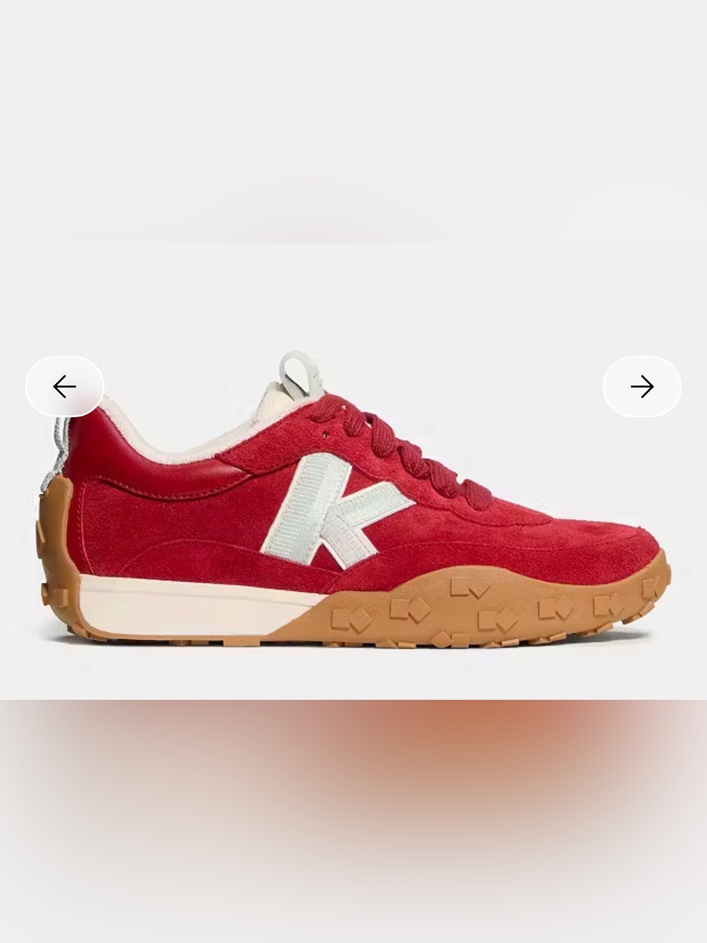 Kate Spade Red Suede with K’s on them Sneakers ( K as in Kate Spade Shoes)